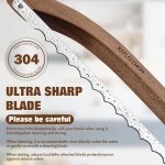 Bread Knife for Homemade Bread,Sourdough bread knife,15.7" Bread slicer for Homemade Bread, Baguettes and More Cuts Thin,Bow Design Easy to Cutting Even Slices - Image 6