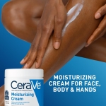 CeraVe Moisturizing Cream, Body and Face Moisturizer for Dry Skin, Body Cream with Hyaluronic Acid and Ceramides, Daily Moisturizer, Oil-Free, Fragrance Free, Non-Comedogenic, 19 Ounce - Image 10