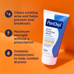 PanOxyl 10% Benzoyl Peroxide Acne Foaming Wash, Maximum Strength, Daily Acne-Fighting Face and Body Cleanser, Face Wash to Clear, Treat and Prevent Acne Pimples and Stubborn Breakouts, 5.5 Oz Tube - Image 9