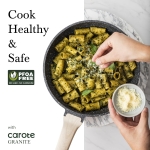 CAROTE Nonstick Frying Pan Skillet,Non Stick Granite Fry Pan Egg Pan Omelet Pans, Stone Cookware Chef's Pan, PFOA Free,Induction Compatible(Classic Granite, 8-Inch) - Image 6