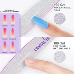 Canvalite 10 PCS Nail File Professional Nail Files Reusable Double Sided Emery Board(100/180 Grit) Nail Styling Tools for Home and Salon Use Christmas Gifts for Women - Image 7
