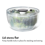 OXO Good Grips Salad Spinner | Lettuce Spinner | Fruit Washer | Fruit Washing Bowl with Strainer | Vegetable Cleaner | Salad Cleaner | Lettuce Washer | 6.22 Quart Capacity - Image 6