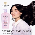 L'Oreal Paris Elvive Glycolic + Gloss Shine Boosting Shampoo and Conditioner Set, Cleanses and Smooths Dull, Porous Hair Into High-Shine, Glossy Hair, 1 Kit - Image 8