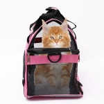 MuchL Cat Carrier for Small Cats Soft-Sided Pet Carrier for Cats Puppies Small Pets Airline Approved Lightweight Comfortable Travel Cat Carrier (Small, Pink) - Image 4