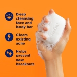 PanOxyl Acne Treatment Bar with 10% Benzoyl Peroxide, Maximum Strength Bar Soap for Face, Chest and Back, Benzoyl Peroxide Soap Body Wash, Vegan, For Acne Prone Skin, 4 oz - Image 7