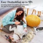 Dipoo Self Cleaning Shedding Brush - Skin Friendly Grooming Tool for Dogs, Cats, and Puppies, Deshedding and Hair Removal for Long and Short Haired Pets, Black - Image 4