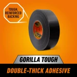 Gorilla Duct Tape, Black Tape, 1.88" x 50 yd (Pack of 1) - Heavy Duty and Weather Resistant for Indoor or Outdoor - Image 8