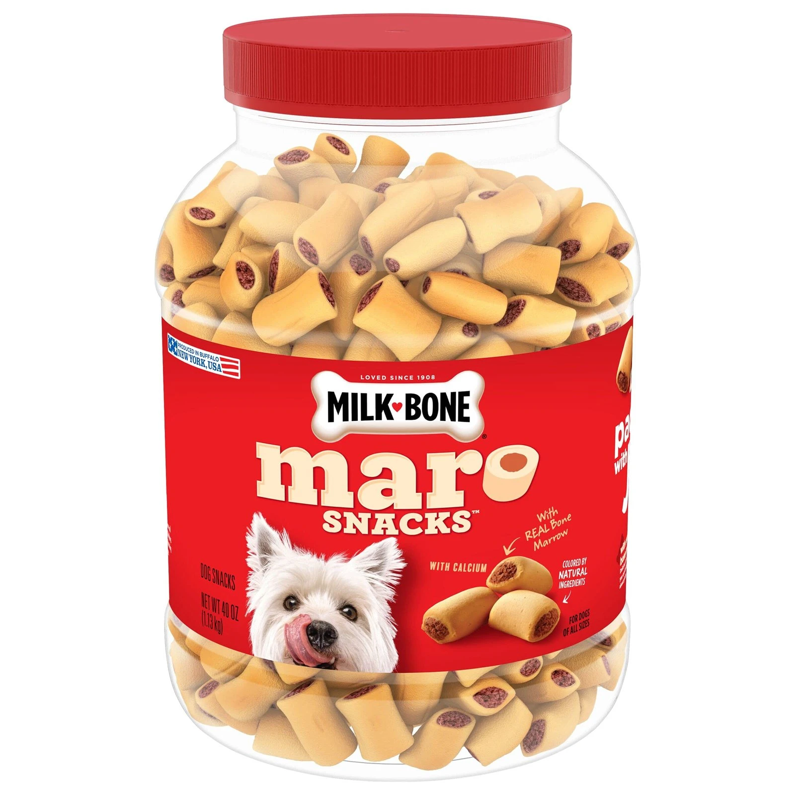 81P6Z2vH2-L.jpg Milk-Bone MaroSnacks Small Dog Treats With Bone Marrow, 40 Ounce Container - Image 1