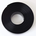 KOMORAX Black 2" Wide 20' Length Chair Vinyl Strap Strapping for Patio Lawn Garden Outdoor Furniture Matte Finish Color - Image 2