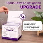 Clean Skin Club Healthy Aging Clean Towels® XL, Smooths Fine Lines Wrinkles & Texture in 6 weeks, Treated for Extra Softness, Disposable Face Towels, Anti Aging Makeup Remover Dry Wipe, 50 count - Image 5