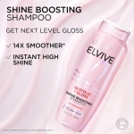 L'Oreal Paris Elvive Glycolic + Gloss Shine Boosting Shampoo and Conditioner Set, Cleanses and Smooths Dull, Porous Hair Into High-Shine, Glossy Hair, 1 Kit - Image 6