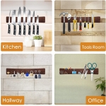 HOSHANHO Magnetic Knife Strips, Magnetic Knife Holder for Wall 16 Inch, Acacia Wood Knife Magnetic Strip Use as Knife Bar, Knife Holder for Kitchen Utensil Organizer - Image 3