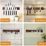 HOSHANHO Magnetic Knife Strips, Magnetic Knife Holder for Wall 16 Inch, Acacia Wood Knife Magnetic Strip Use as Knife Bar, Knife Holder for Kitchen Utensil Organizer - Image 3