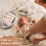 Small Woven Baskets for Organizing Rope with Handle Cute Cotton Basket for Nursery Gift Dog Cat Toy Storage Basket for Toy Organizer-Gray - Image 6