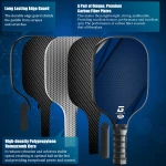 GARYE Pickleball Paddles Set of 2, USAPA Approved Carbon Fiber Pickleball Set, Lightweight Graphite Rackets 2 Pack with 6 Balls, 1 Pickleball Bag for Men and Women - Image 7