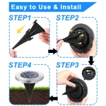 Solar Ground Lights, Waterproof Solar Garden Lights, Upgraded Outdoor Garden Waterproof Bright in-Ground Lights, Landscape Lights for Pathway,Yard,Deck,Lawn,Patio,Walkway (16 Pack White Light) - Image 4