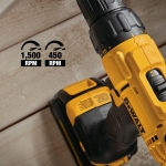 DEWALT 20V MAX Cordless Drill and Impact Driver, Power Tool Combo Kit , Includes 2 Batteries, Charger and Bag (DCK240C2) - Image 8