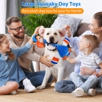 Homounter Squeaky Dog Toys for Large Dogs, Tough Tug of War Puppy Toy, Cute Animal Design Plush Dog Toys with Crinkle Paper, Dog Chew Toys for Small, Medium and Large Dogs - Image 2