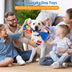 Homounter Squeaky Dog Toys for Large Dogs, Tough Tug of War Puppy Toy, Cute Animal Design Plush Dog Toys with Crinkle Paper, Dog Chew Toys for Small, Medium and Large Dogs - Image 2