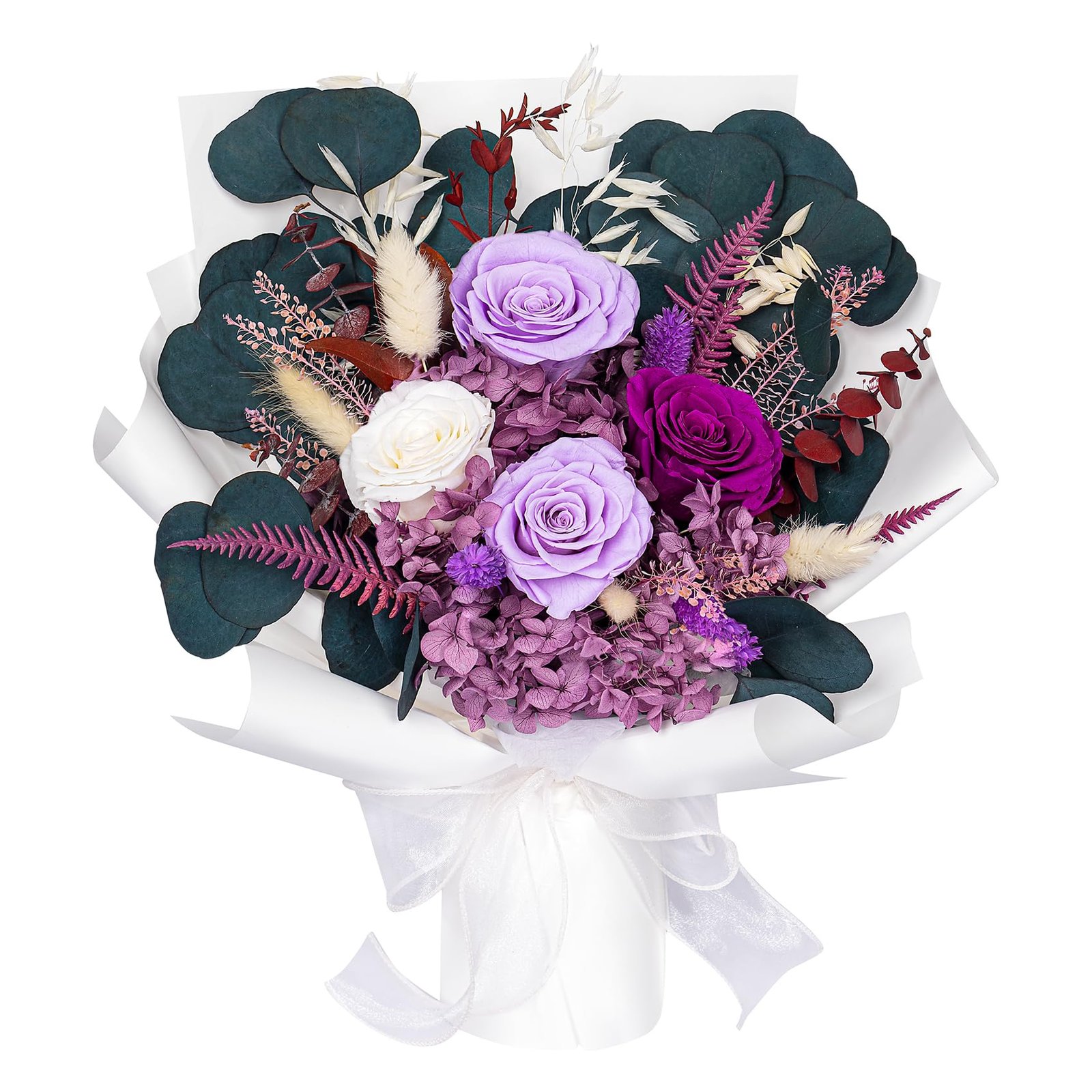 81e7MhmrumL.jpg Bonsion Preserved Flowers Gifts for Women, Flower for Delivery, Purple Roses Gifts fo Her, Preserved Roses Bouquets, Birthday Gifts for Grandma, Mothers Day Flowers for Wife - Image 1
