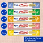 INABA Churu Cat Treats, Grain-Free, Lickable, Squeezable Creamy Purée Cat Treat/Topper with Vitamin E & Taurine, 0.5 Ounces Each Tube, 50 Tubes, Tuna & Chicken Variety - Image 8