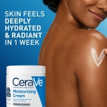 CeraVe Moisturizing Cream, Body and Face Moisturizer for Dry Skin, Body Cream with Hyaluronic Acid and Ceramides, Daily Moisturizer, Oil-Free, Fragrance Free, Non-Comedogenic, 19 Ounce - Image 8