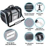 Airline Approved Pet Carrier, Large Soft Sided Pet Travel TSA Carrier 4 Sides Expandable Cat Collapsible Carriers with Removable Fleece Pad and Pockets for Cats Dogs and Small Animals - Image 5