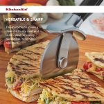 KitchenAid Classic Pizza Wheel with Sharp Blade For Cutting Through Crusts, Pies and More, Built In Finger Guard for Safety and Comfort Grip to Protect Fingers, Dishwasher Safe, 9-Inch, Black - Image 5
