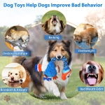 Homounter Squeaky Dog Toys for Large Dogs, Tough Tug of War Puppy Toy, Cute Animal Design Plush Dog Toys with Crinkle Paper, Dog Chew Toys for Small, Medium and Large Dogs - Image 4