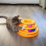 Catstages Tower of Tracks Cat Toy – 3-Level Track Tower with 6 Balls, Interactive Cat Toy for Indoor Enrichment - Image 3