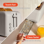 bella 4 Slice Slim Toaster, Fits-anywhere™ Kitchenware, 6 Setting Shade Control with Reheat & Cancel Buttons, Fits Sourdough, 10” Long Slot, Anti Jam & Auto Shutoff, 900 Watt, Oatmilk - Image 6