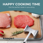 KITEXPERT Meat Tenderizer Hammer with Comfortable-Grip Handle, Dual-side Mallet for Kitchen, Heavy Duty Pounder For Tenderizing Steak, Beef and Fish - Image 2