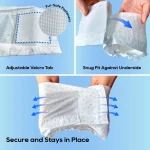 HONEY CARE All-Absorb A26 Male Dog Wrap, 50 Count, Small - Image 7