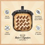 Air Fryer Paper Liners, 125Pcs Air Fryer Disposable Liners, Non-Stick and Oil Proof for Easy Cleanup, 8” Square for 5-8 qt Basket by Baker's Signature - Image 3