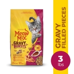 Meow Mix Gravy Bursts Dry Cat Food, Chicken, 3 LB Bag - Image 9