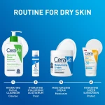 CeraVe Moisturizing Cream, Body and Face Moisturizer for Dry Skin, Body Cream with Hyaluronic Acid and Ceramides, Daily Moisturizer, Oil-Free, Fragrance Free, Non-Comedogenic, 19 Ounce - Image 6