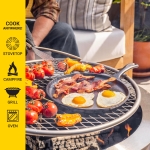 Lodge L9OG3 Cast Iron Round Griddle, Pre-Seasoned, 10.5-inch - Made in USA, Compatible with Stovetop, Oven, Grill & Campfire - Image 9
