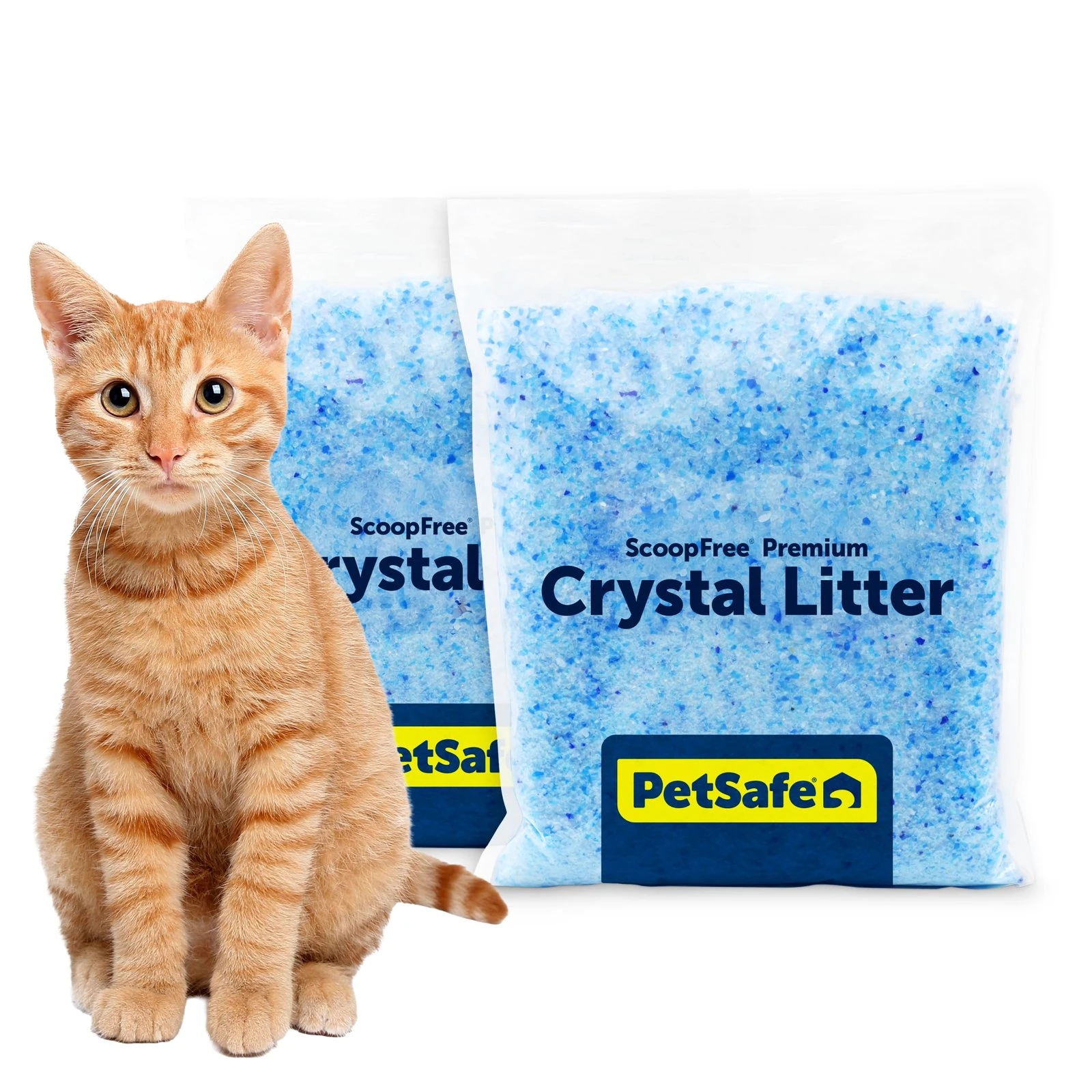91c-OXZDTsL.jpg PetSafe ScoopFree Premium Crystal Cat Litter - Outperforms Clay Litter - Refill Packs - Reusable Tray Compatible - Fresh Scent - 4.3 lb Bags - 2 Pack - Image 1