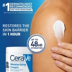 CeraVe Moisturizing Cream, Body and Face Moisturizer for Dry Skin, Body Cream with Hyaluronic Acid and Ceramides, Daily Moisturizer, Oil-Free, Fragrance Free, Non-Comedogenic, 19 Ounce - Image 12
