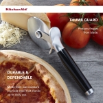 KitchenAid Classic Pizza Wheel with Sharp Blade For Cutting Through Crusts, Pies and More, Built In Finger Guard for Safety and Comfort Grip to Protect Fingers, Dishwasher Safe, 9-Inch, Black - Image 6