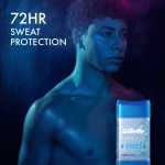 Gillette Antiperspirant and Deodorant for Men, 72hr Sweat & Odor Protection, Long Lasting Freshness, Anti-White Mark Technology, Clear Gel, Cool Wave Scent, 3.8 oz - Image 8