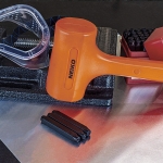 NEIKO 02847A 2 LB Dead Blow Hammer, Neon Orange | Unibody Molded | Checkered Grip | Spark and Rebound Resistant - Image 2